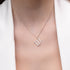 Hai - Hebrew Alef-Bet letter diamond Necklace - H letter